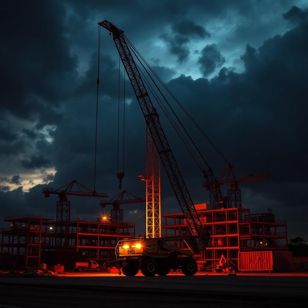 Crane at work